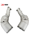 Load image into Gallery viewer, Audi C8, RS6/RS7 Catted Downpipe With Heatshield