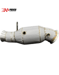 Load image into Gallery viewer, BMW F87, M2 (S55) Catted Downpipe With Heat Shield