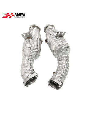 Mercedes Benz W205/W213/C253, C43/E43/GLC43 Catted Downpipe With Heatshield