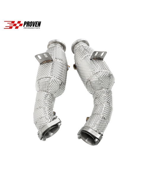Mercedes Benz W205/W213/C253, C43/E43/GLC43 Catted Downpipe With Heatshield