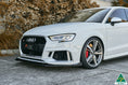 Load image into Gallery viewer, Flow Design RS3 8V Sedan Facelift Front Lip Splitter & Stainless Steel Mounting Brace