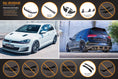 Load image into Gallery viewer, Flow Design MK7 Golf GTI Full Lip Splitter Set with Flow-Lock Rear Diffuser
