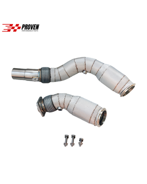 BMW F80/F82/F87, M3/M4/M2 (S55) Catted Downpipe With Heat Shield