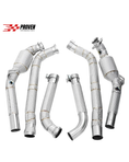 Load image into Gallery viewer, Mercedes Benz W204 C63 Catted Downpipe With Heatshield