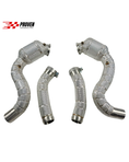 Load image into Gallery viewer, Mercedes Benz W205, C63/C63s AMG Catted Downpipe With Heatshield