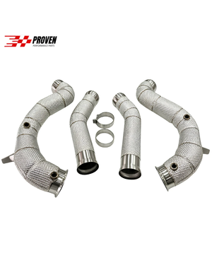 Mercedes Benz W205, C63/C63s AMG Catless Downpipe With Heatshield