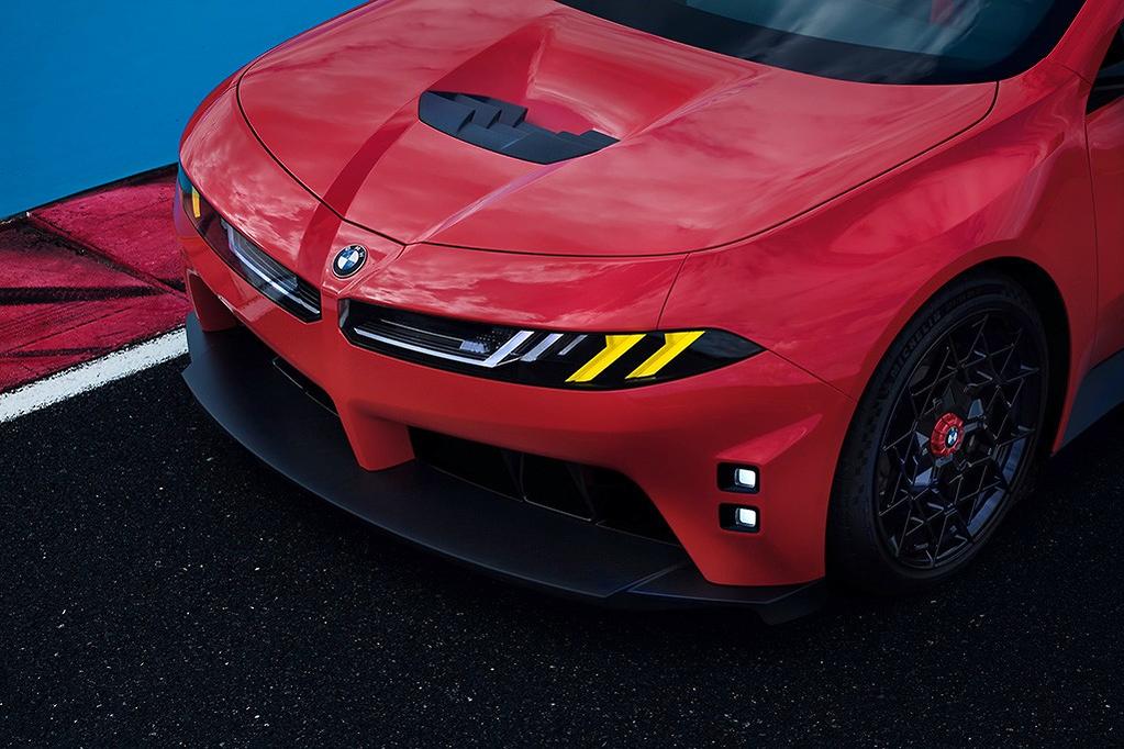 BMW M Concept Neue Klasse front three-quarter, previewing the 2027 electric BMW M3