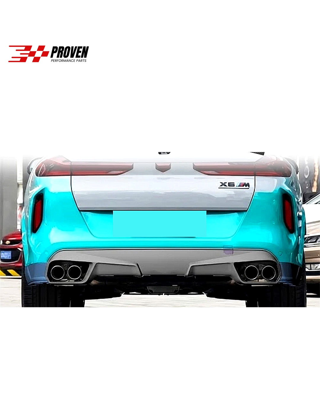 BMW F96, X6M LCI Carbon Fibre V.1 Rear Diffuser