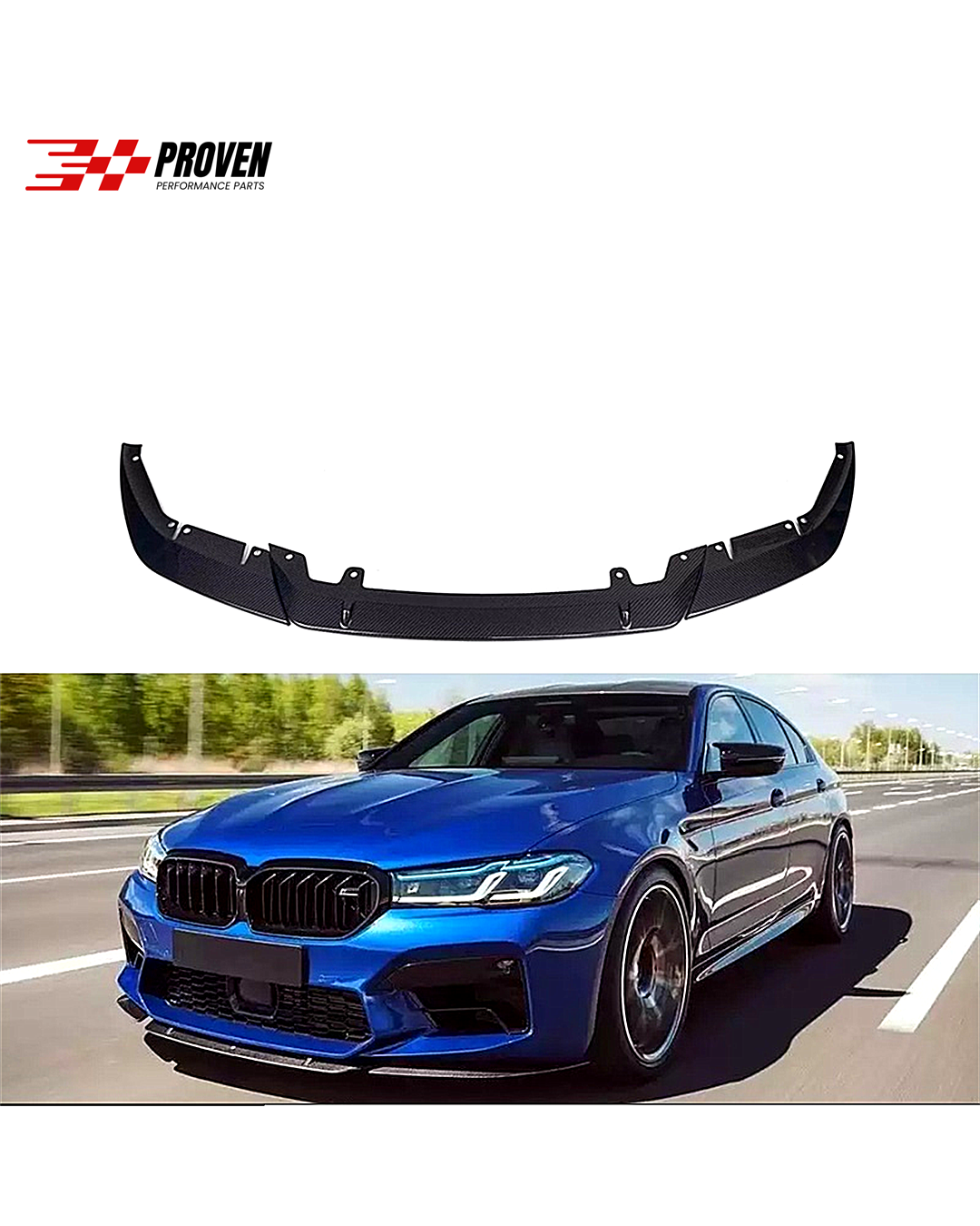 BMW F90 M5 LCI Carbon Fibre ST Style Front Lip
