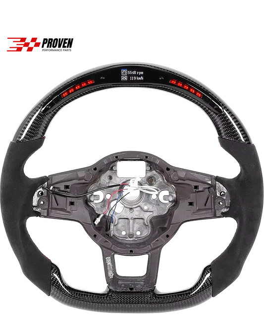 Volkswagen MK7/7.5, GTI/R Carbon Fibre LED Steering Wheel