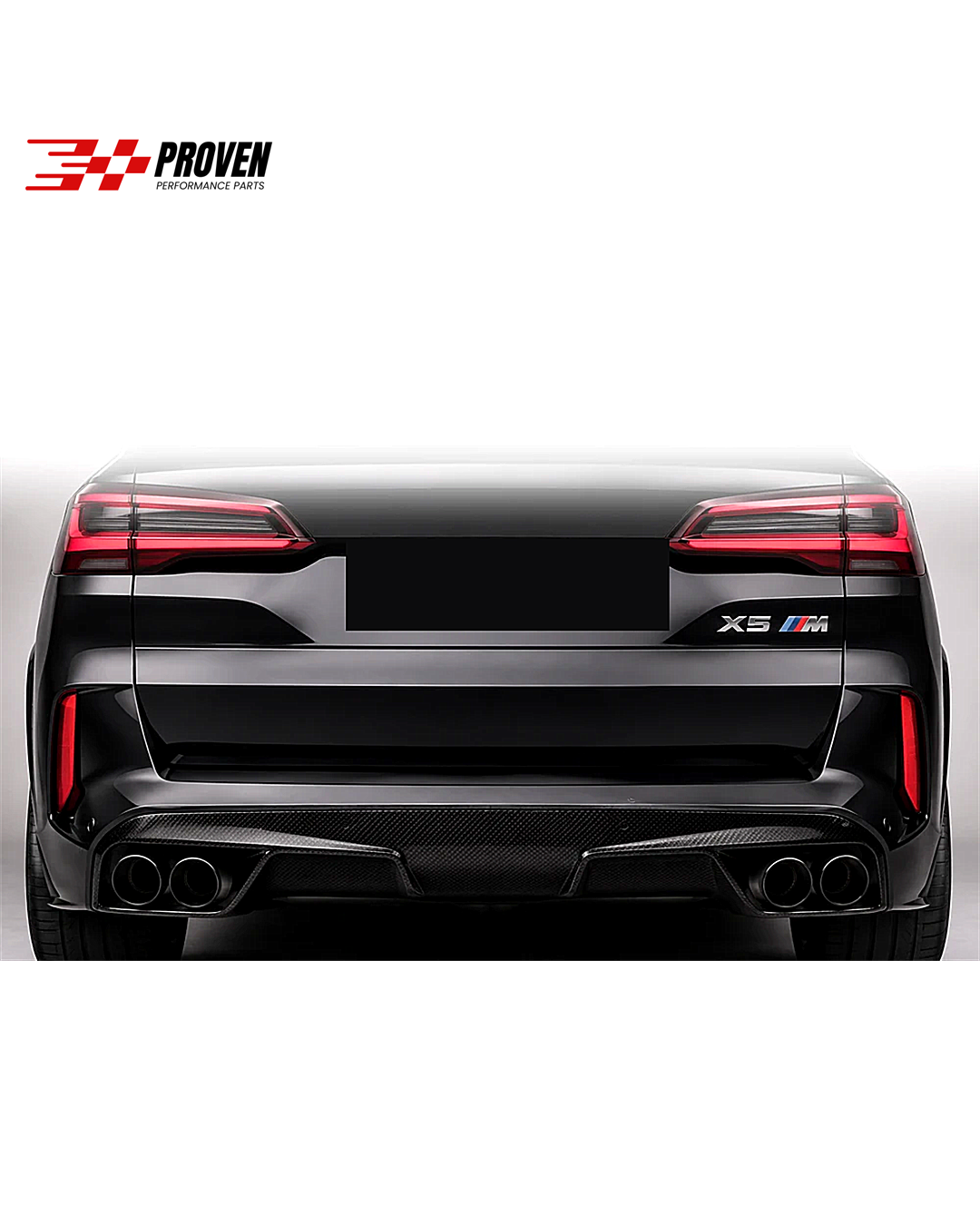 BMW F95, X5M LCI Carbon Fibre JC Style Rear Diffuser