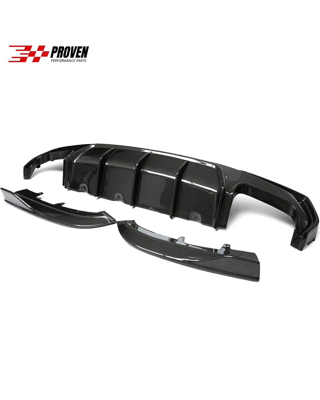 BMW G22, M440i Carbon Fibre 3D Style Rear Diffuser