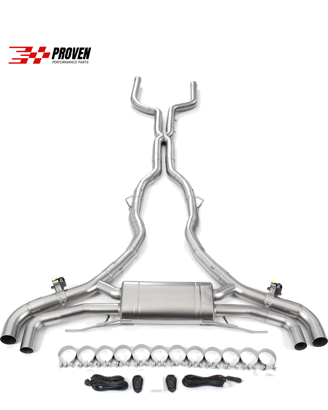 BMW F95 F96 X5M X6M stainless steel valved catback exhaust