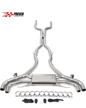 BMW F95 F96 X5M X6M stainless steel valved catback exhaust