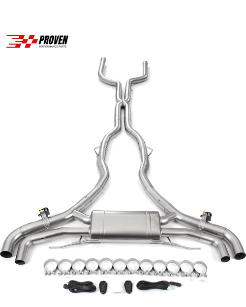 BMW F95 F96 X5M X6M stainless steel valved catback exhaust