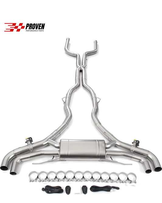 BMW F95 F96 X5M X6M stainless steel valved catback exhaust