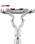 Load image into Gallery viewer, BMW F95 F96 X5M X6M stainless steel valved catback exhaust - valve assembly, muffler and clamps
