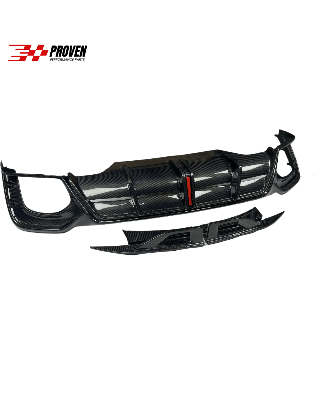 Audi B9.5, RS5 Carbon Fibre AE Style Rear Diffuser With LED Light
