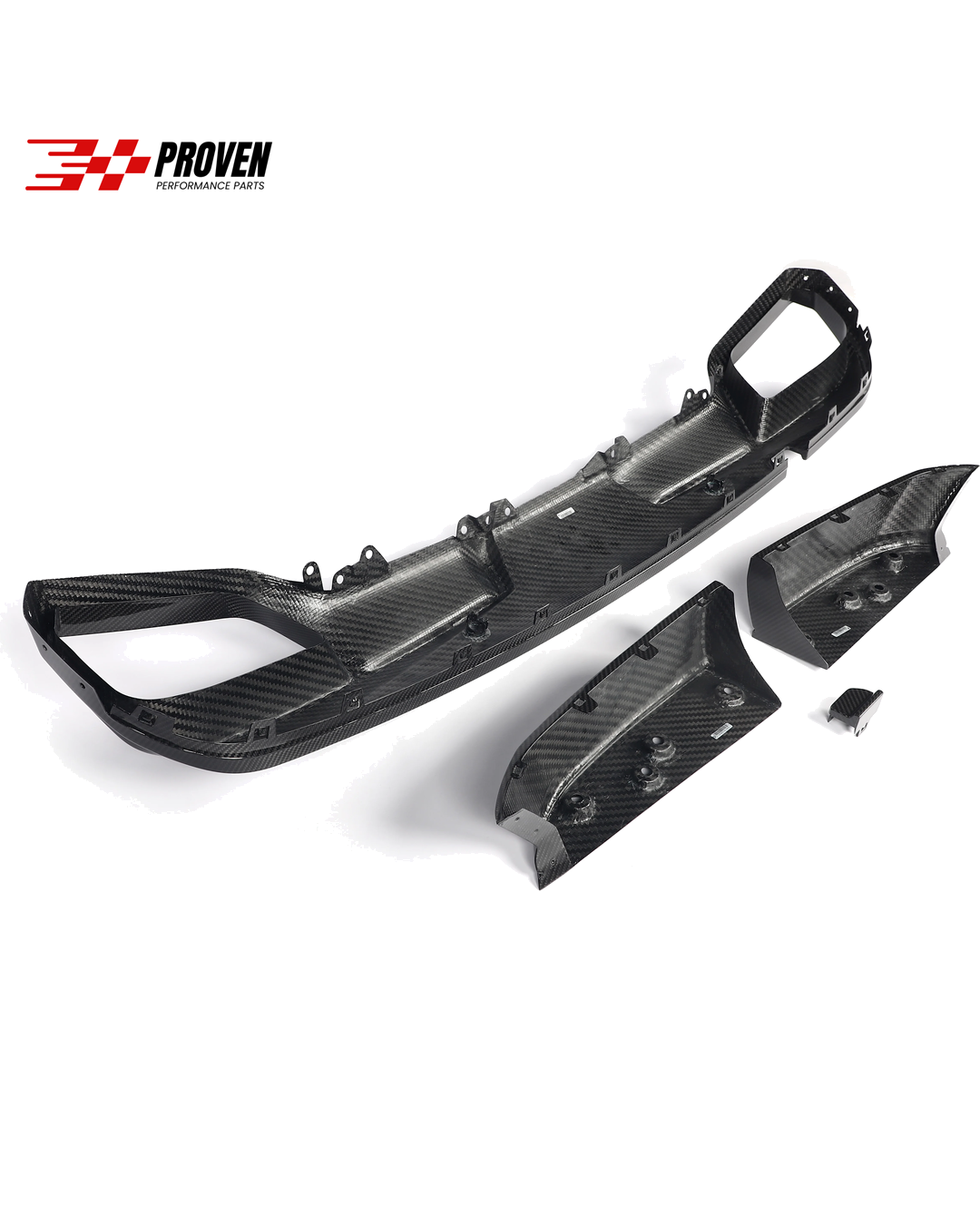 BMW F96, X6M LCI Carbon Fibre V.1 Rear Diffuser