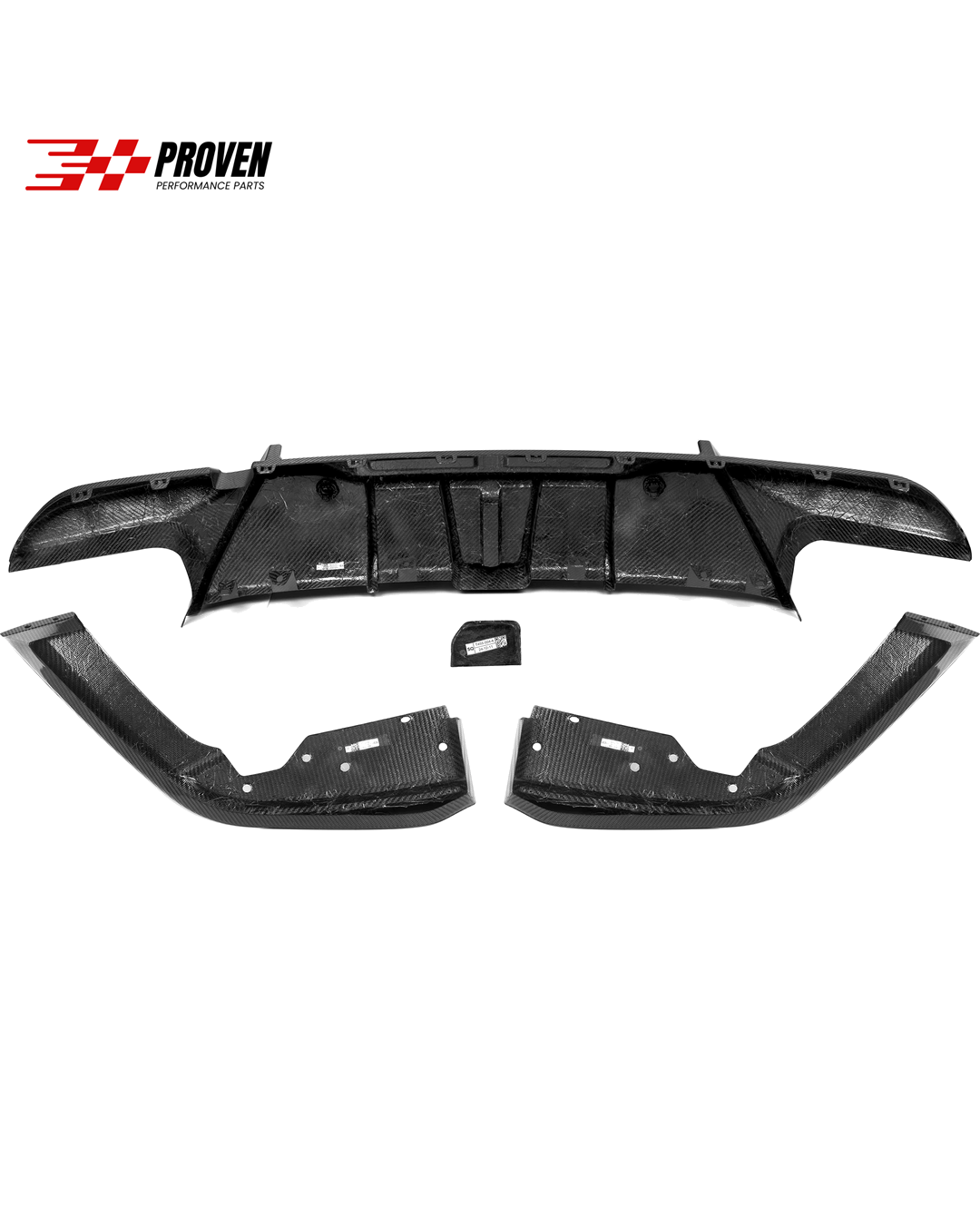 BMW F96, X6M Carbon Fibre SQ Style Rear Diffuser With Brake Light