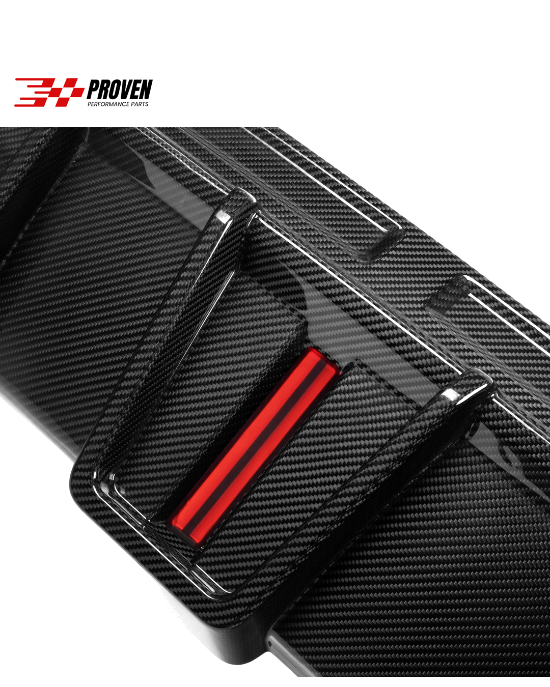 BMW F96, X6M Carbon Fibre SQ Style Rear Diffuser With Brake Light