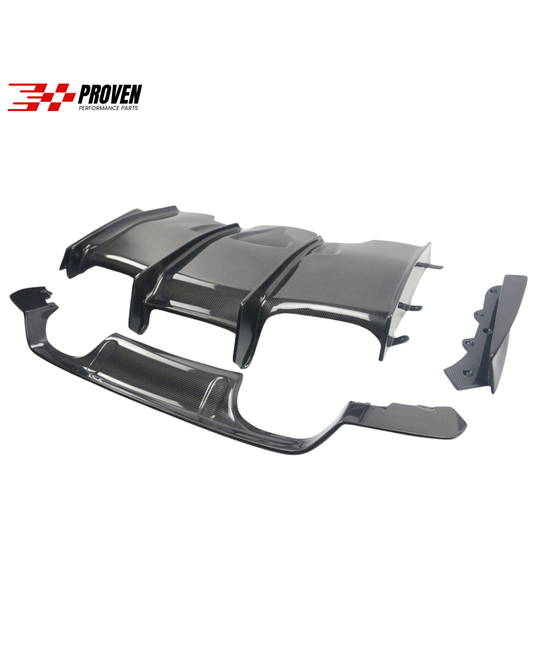 BMW F80/F82, M3/M4 Carbon Fibre 4 Piece Rear Diffuser