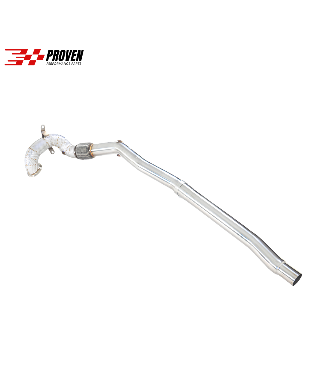 Volkswagen MK7, 7.5 Golf R 3.0” Catted Downpipe With Heat Shield