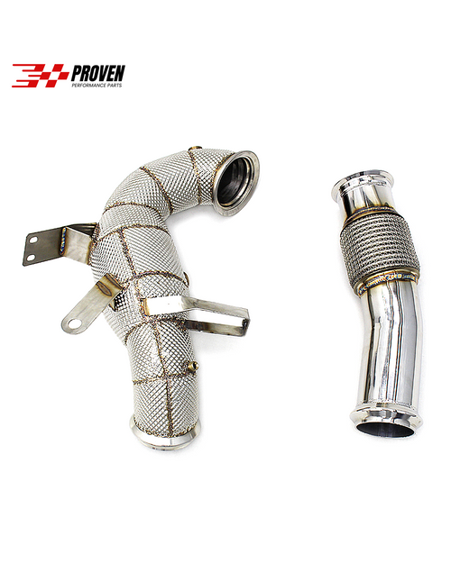 Mercedes W177/C118, A45/A45S/CLA45/CLA45S AMG Catted Downpipe With Heat Shield