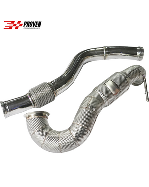 Mercedes W176/C117, A45/CLA45 AMG Catted Downpipe With Heat Shield
