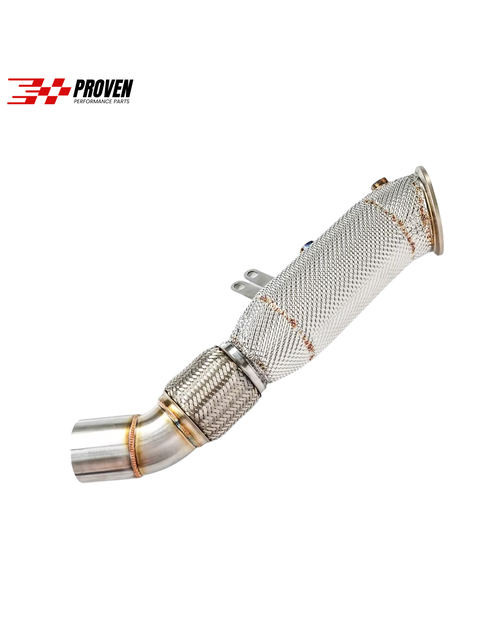 Toyota A90 MK5 Supra Catless/Catted Downpipe With Heat Shield