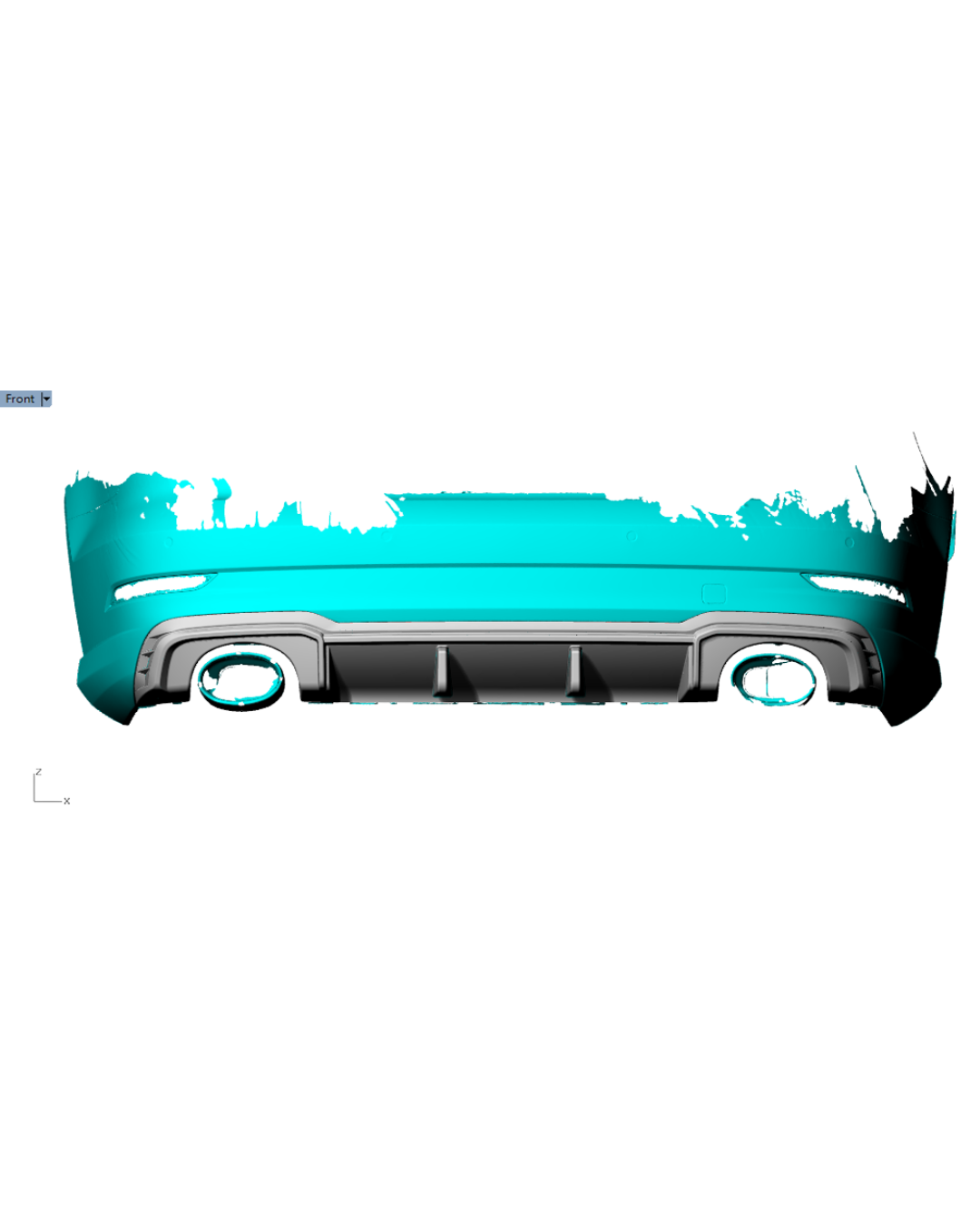 Audi 8V RS3 Carbon Fibre Rear Diffuser (V1)