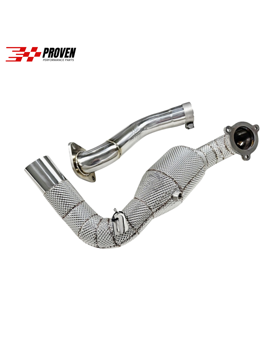 Mercedes Benz W177/C118/H247/X247, A35/CLA35/GLA35/GLB35 Catted Downpipe With Heatshield