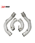 Load image into Gallery viewer, BMW F95,F96 / X5M,X6M Catless Downpipe With Heat Shield
