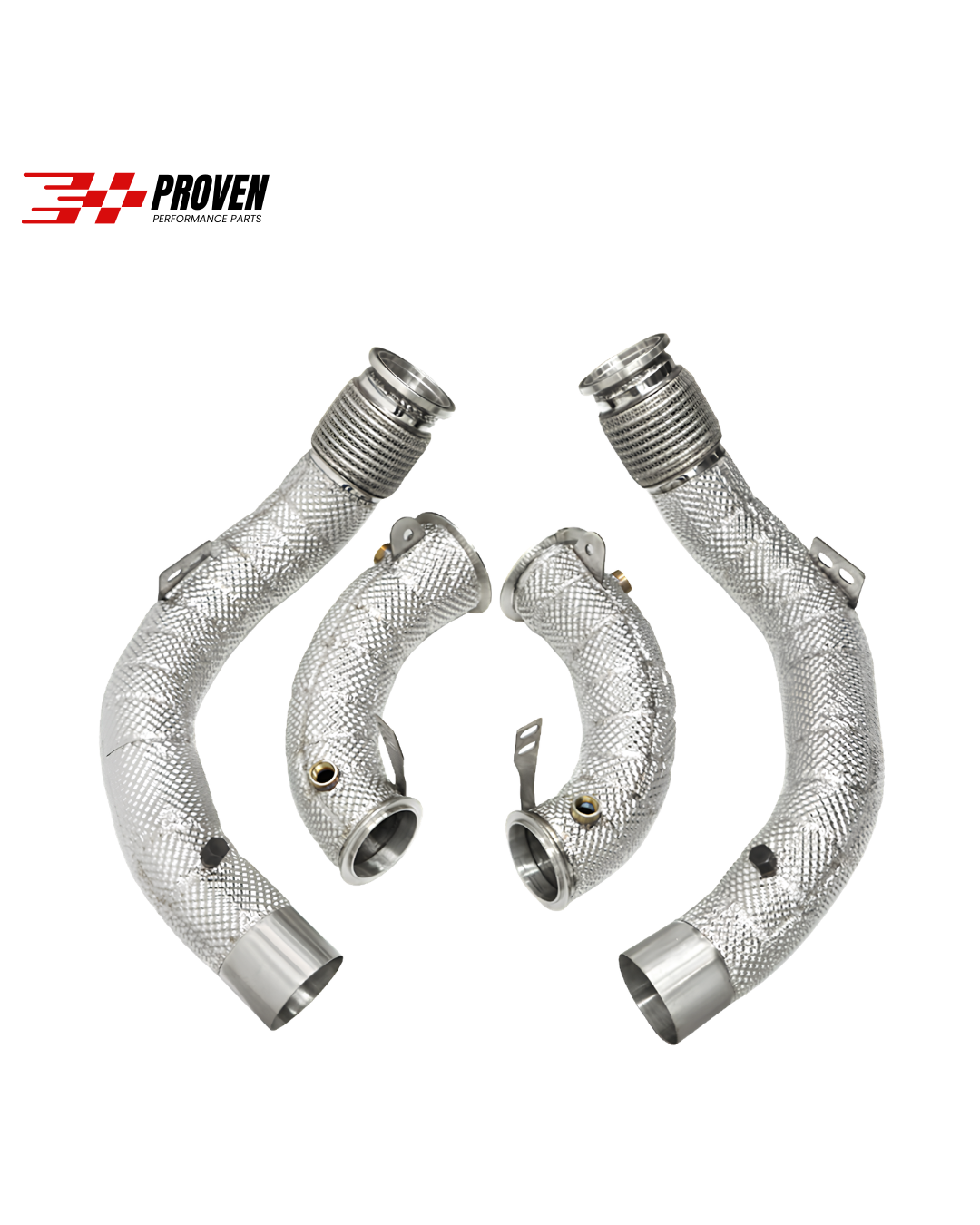 BMW F95,F96 / X5M,X6M Catless Downpipe With Heat Shield
