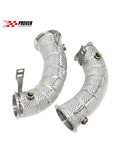 Load image into Gallery viewer, BMW F95,F96 / X5M,X6M Catless Downpipe With Heat Shield
