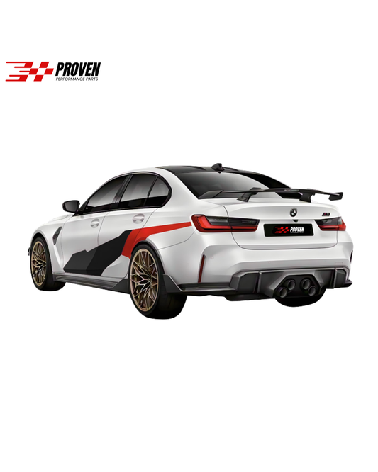 BMW G80/G82, M3/M4 Prepreg Carbon Fiber Body Kit Rear Bumper Side Splitter Aero