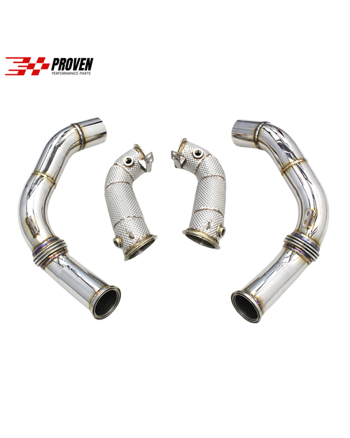 BMW F90 M5 Catless Downpipe With Heat Shield