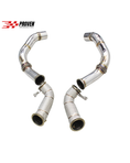 Load image into Gallery viewer, BMW F90 M5 Catless Downpipe With Heat Shield

