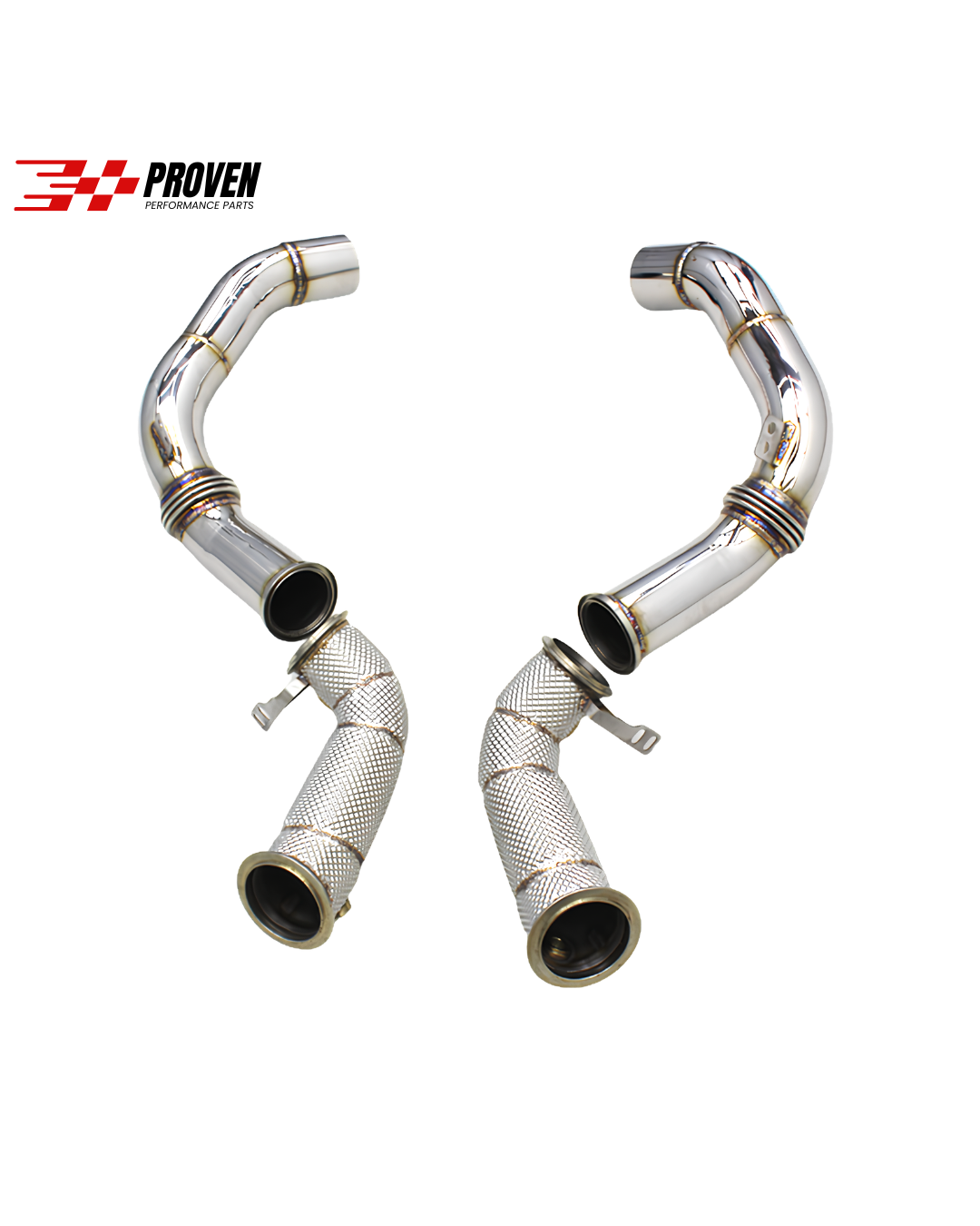 BMW F90 M5 Catless Downpipe With Heat Shield