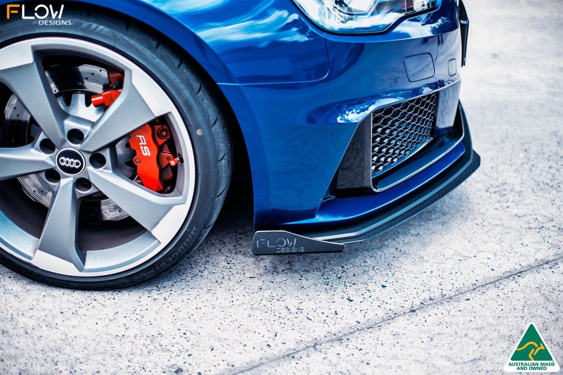 Flow Design RS3 8V Sportback (Pre-Facelift) Front Lip Splitter V3
