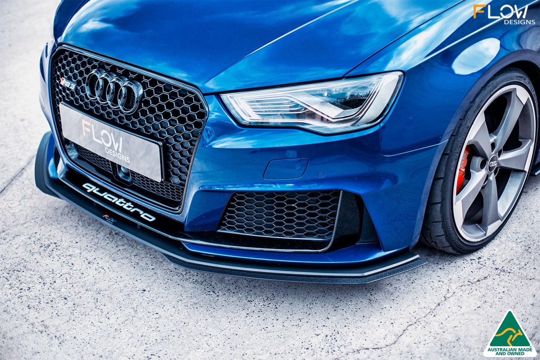 Flow Design RS3 8V Sportback (Pre-Facelift) Front Lip Splitter V3