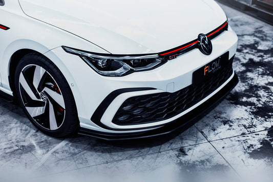 Flow Design MK8 Golf GTI Front Lip Splitter & Bumper Reinforcement Plate