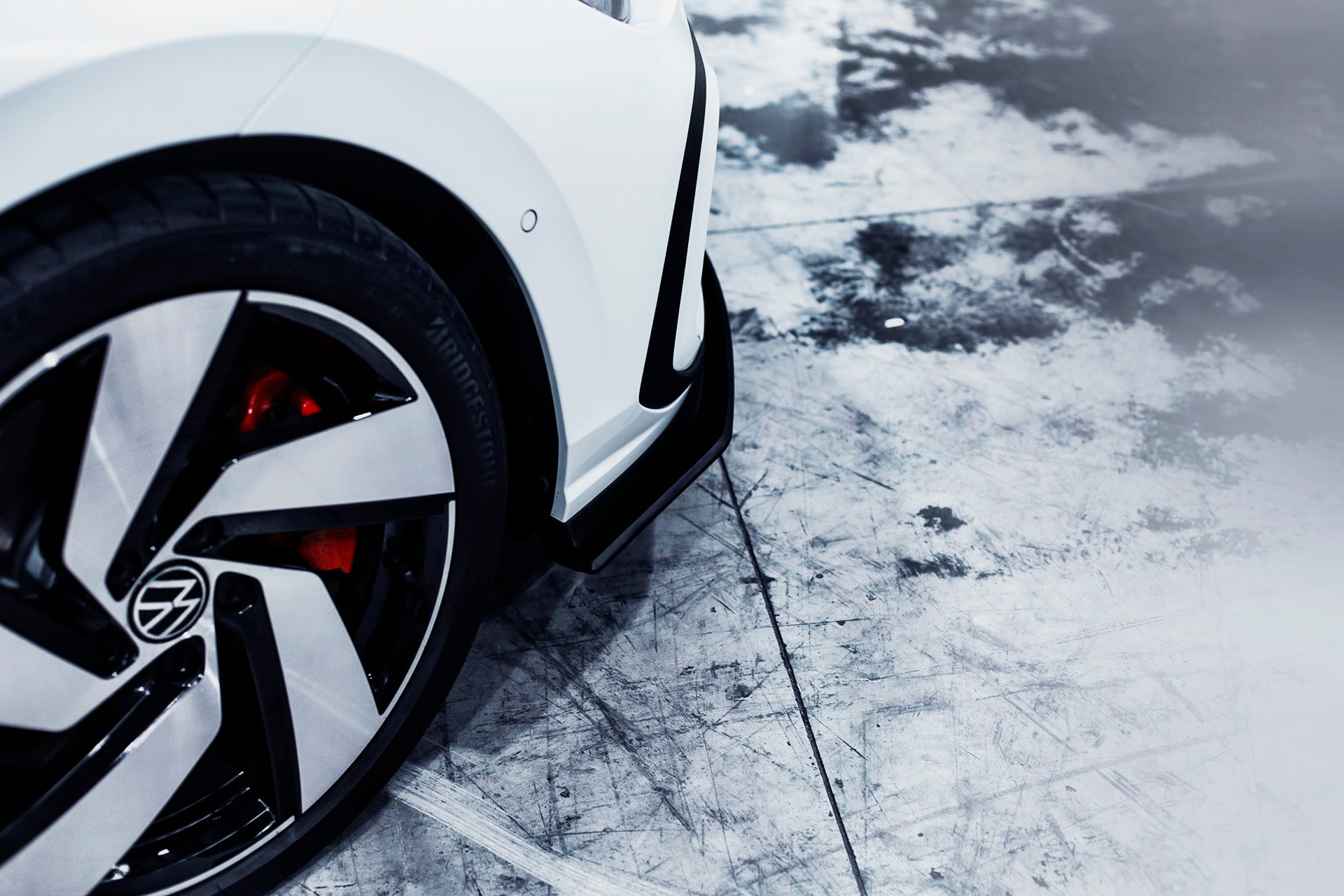 Flow Design MK8 Golf GTI Front Lip Splitter & Bumper Reinforcement Plate