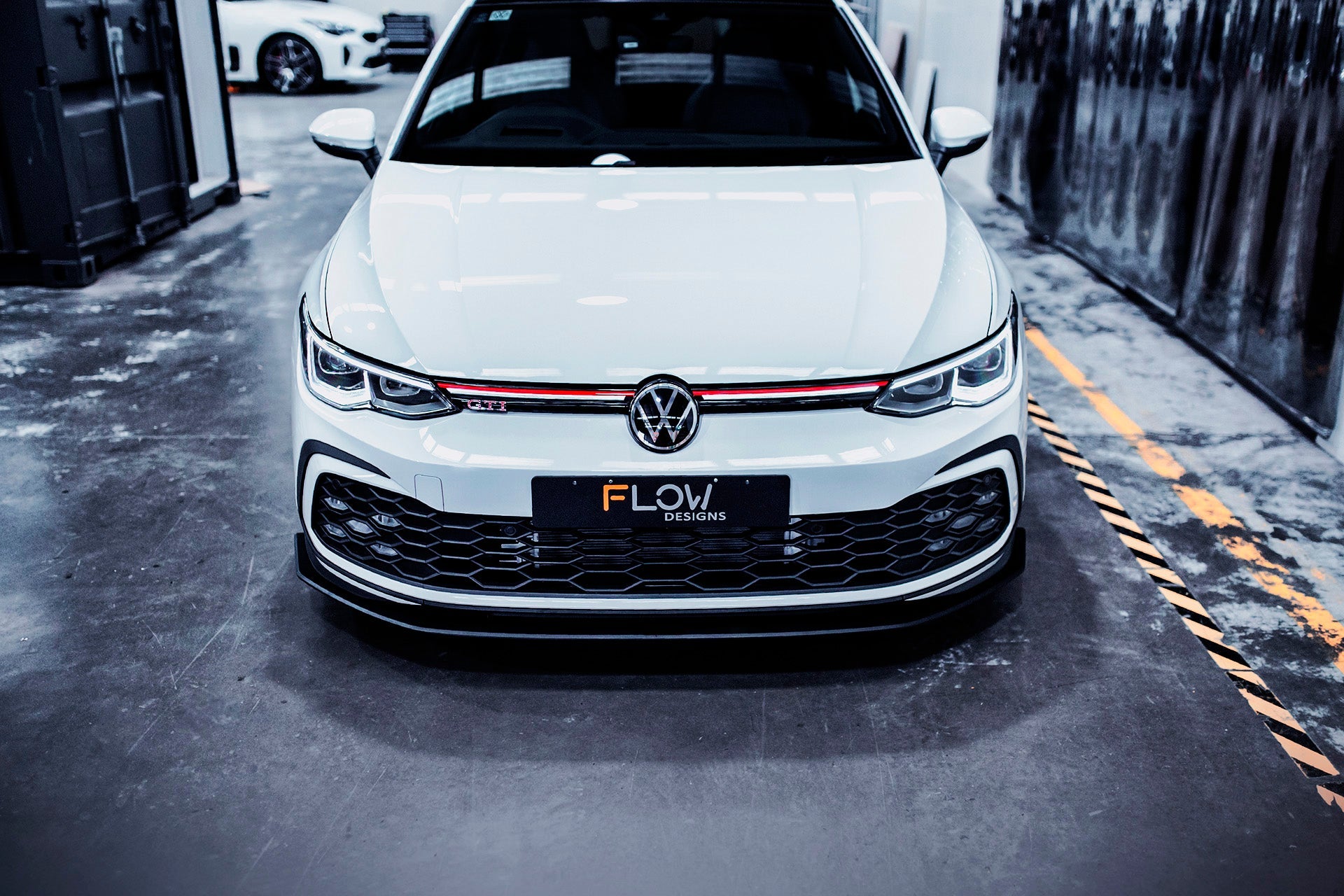 Flow Design MK8 Golf GTI Front Lip Splitter & Bumper Reinforcement Plate