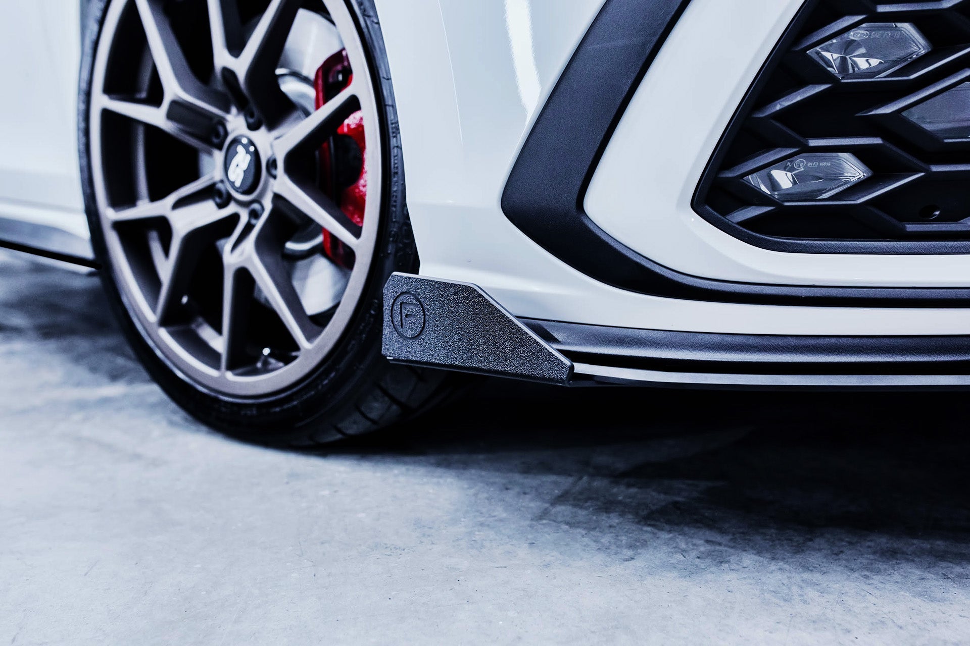 Flow Design MK8 Golf GTI Front Lip Splitter & Bumper Reinforcement Plate