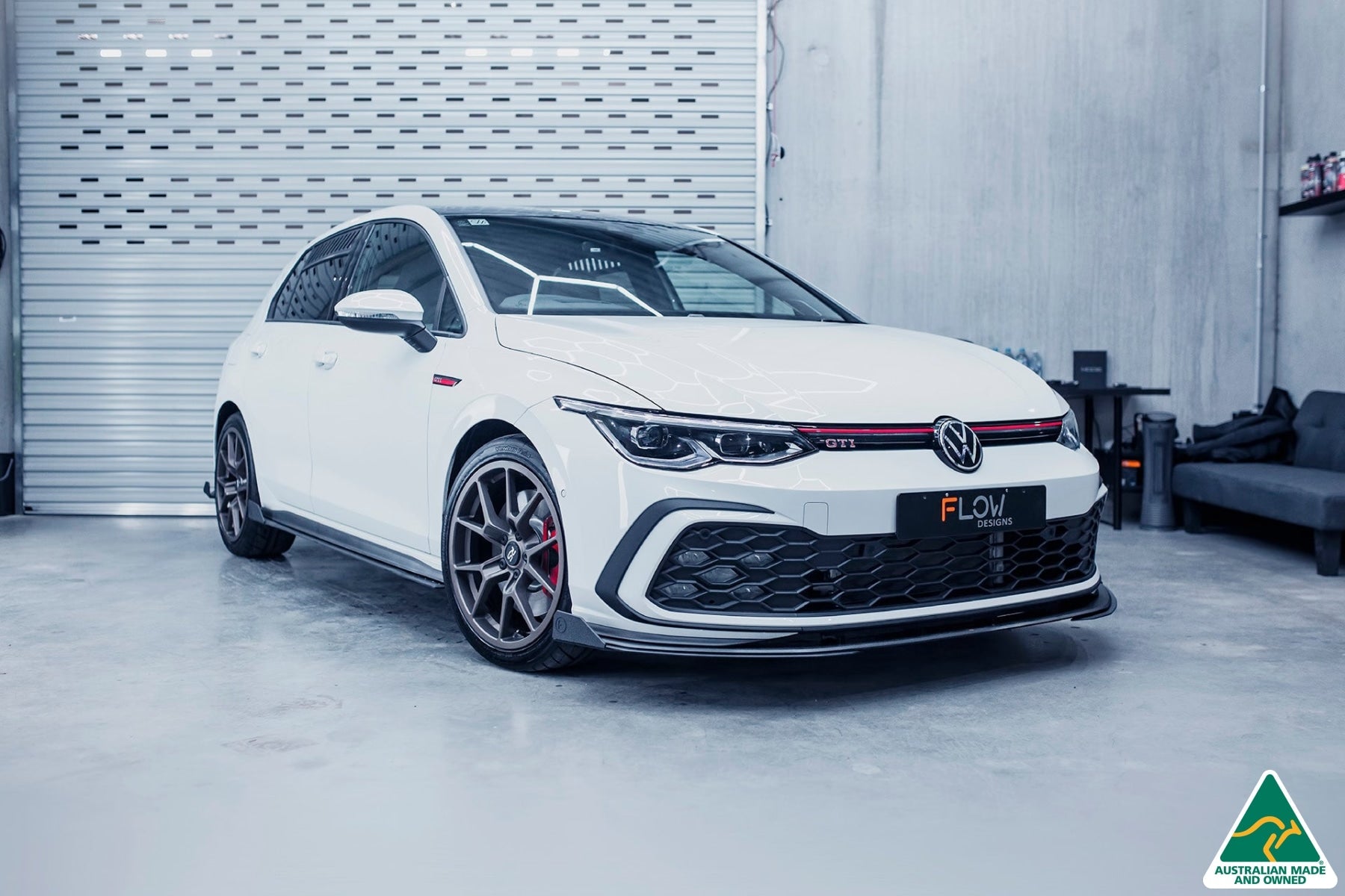 Flow Design MK8 Golf GTI Front Lip Splitter Winglets (Pair)