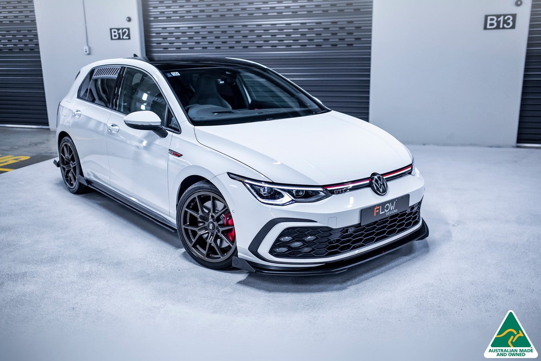 Flow Design MK8 Golf GTI Front Lip Splitter Winglets (Pair)