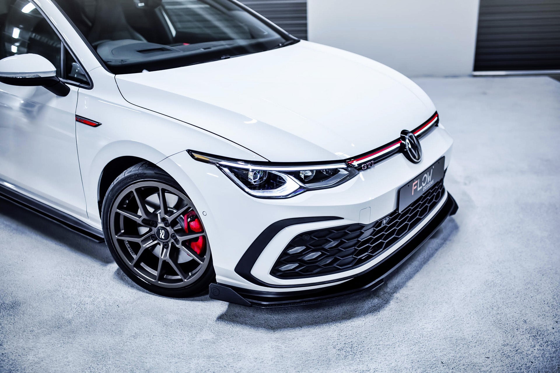 Flow Design MK8 Golf GTI Front Lip Splitter & Bumper Reinforcement Plate