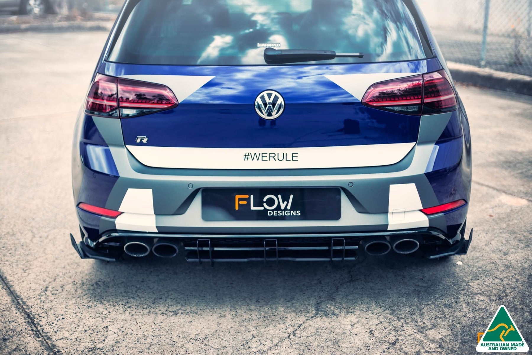 Flow Design MK7.5 Golf R Flow-Lock Rear Diffuser
