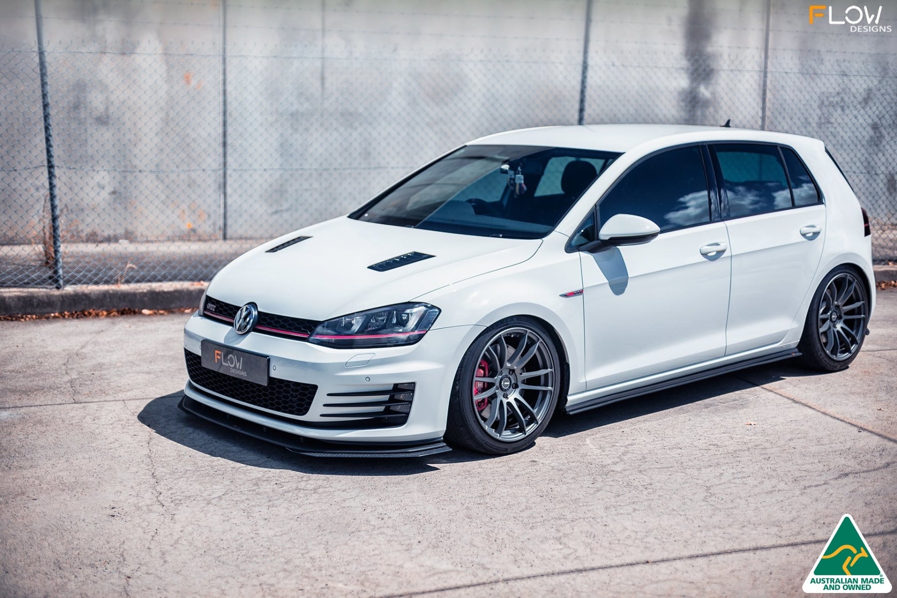 Flow Design MK7 Golf GTI Side Skirt Splitters V3 (Pair)